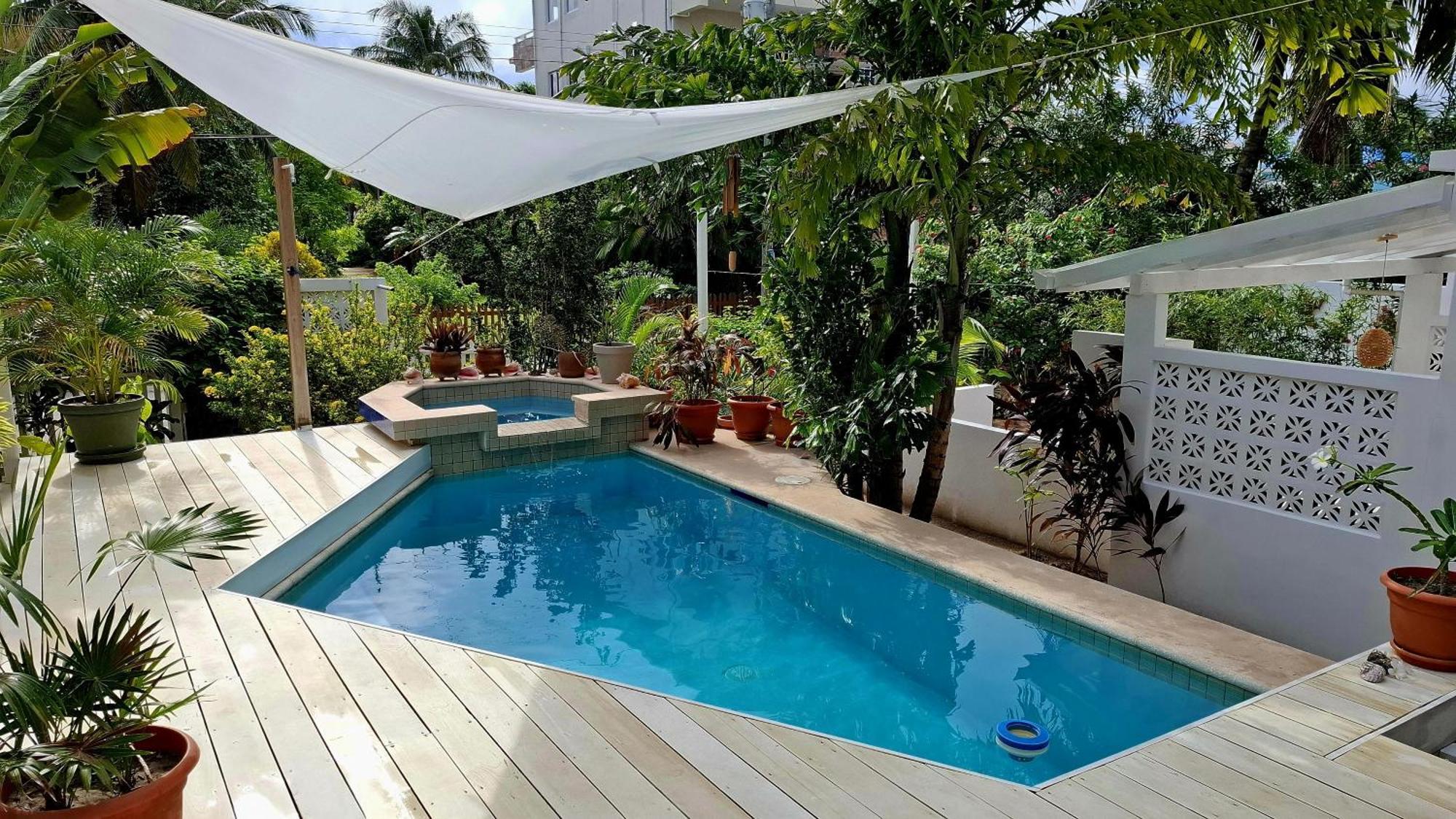 Amanda'S Place Green Studio - Pool And Tropical Garden Caye Caulker Kültér fotó